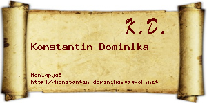 Konstantin Dominika névjegykártya